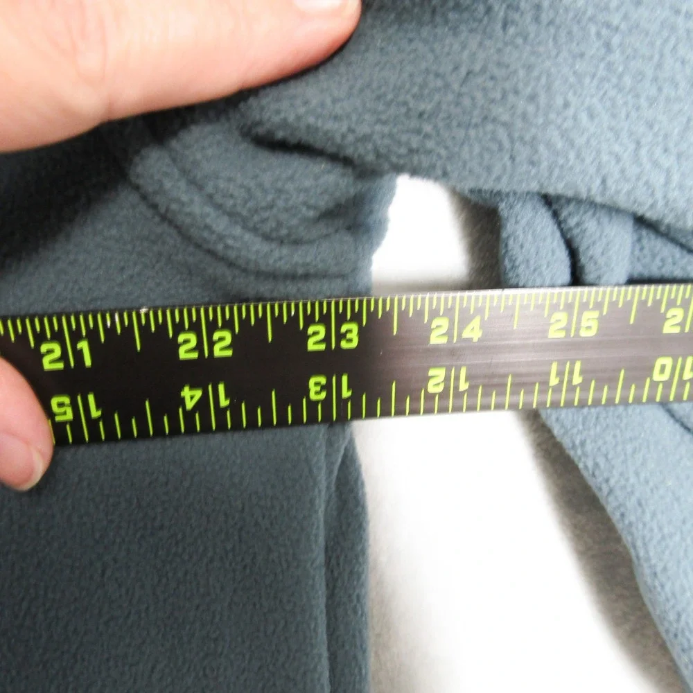 Edgevale Shirt Jacket Men's Size Large Blue Fleece Button Up Made in USA Shacket
